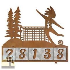 607185 - Kokopelli Lone Soccer Player Design 5-Digit Horizontal 4-inch Tile Outdoor House Numbers