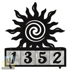 607224 - Spiral Sunset Design 4-Digit Horizontal 4-inch Tile Outdoor House Numbers