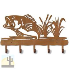 608002 - 24in Jumping Bass in Reeds Design Metal Coat and Hat Hooks