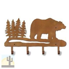 608021 - 18in Bear in the Woods Design Metal Coat and Hat Hooks