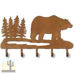 608022 - 24in Bear in the Woods Design Metal Coat and Hat Hooks