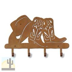 608031 - 18in Cowboy Hat and Boots Design Metal Coat and Hat Hooks