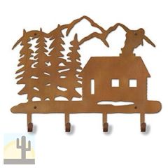 608071 - 18in Cabin in the Woods Design Metal Coat and Hat Hooks