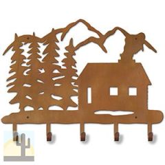 608072 - 24in Cabin in the Woods Design Metal Coat and Hat Hooks