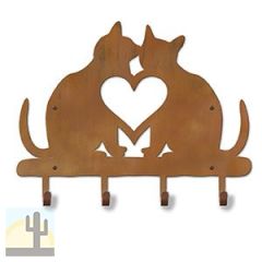 608201 - 18in Two Cats in Love Design Metal Coat and Hat Hooks