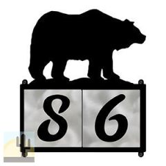 609022 - XL Bear in the Woods Design 2-Digit Horizontal 6in Tile Outdoor House Numbers