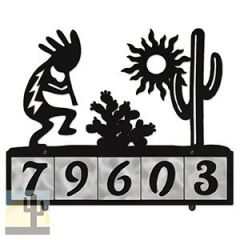 609155 - XL Kokopelli Desert Scene Design 5-Digit Horizontal 6in Tile Outdoor House Numbers