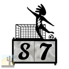 609182 - XL Kokopelli Lone Soccer Player Design 2-Digit Horizontal 6in Tile Outdoor House Numbers