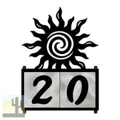 609222 - XL Spiral Sunset Design 2-Digit Horizontal 6in Tile Outdoor House Numbers