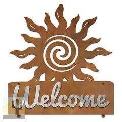 609228 - 25in W Spiral Sunset Design Horizontal Metal Welcome Wall Sign