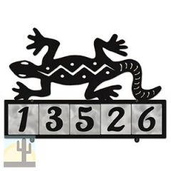 609235 - XL S-Shaped Southwest Lizard Design 5-Digit Horizontal 6in Tile Outdoor House Numbers