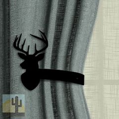 614513 - Lodge Theme Drapery Tie Back Hook - Deer Bust Design