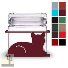 620011 - Meatloaf Cat 1qt Glass and Metal Canister - Choose Color
