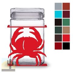 620022 - Crab 1.5-Quart Glass and Metal Canister - Choose Color