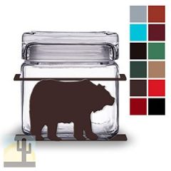 620031 - Bear 1-Quart Glass and Metal Canister - Choose Color