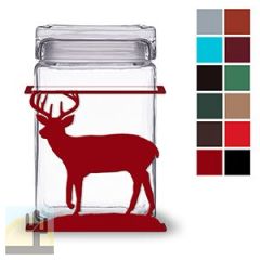 620032 - Deer 1.5-Quart Glass and Metal Canister - Choose Color