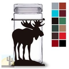 620033 - Moose 2-Quart Glass and Metal Canister - Choose Color