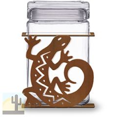 620052R - Gecko 1.5-Quart Glass and Metal Canister in Rust Patina