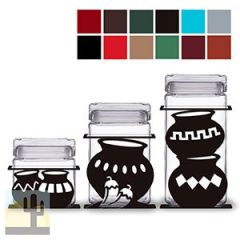 620087 - Southwest Pots 3-Piece Kitchen Canister Set - Choose Color
