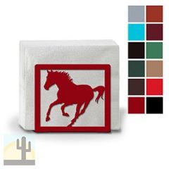 621119 - Horse and Shoes Metal Napkin Holder - Choose Color