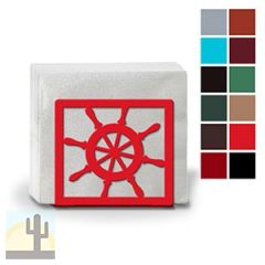 621121 - Ships Wheel Metal Napkin or Letter Holder - Choose Color