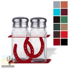 621312 - Horseshoes Metal Salt and Pepper Shaker Set - Choose Color