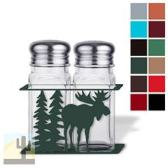 621316 - Moose and Trees Metal Salt and Pepper Set - Choose Color