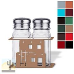 621317 - Pueblo Metal Salt and Pepper Shaker Set - Choose Color
