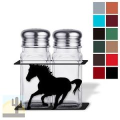 621318 - Running Horse Metal Salt and Pepper Set - Choose Color
