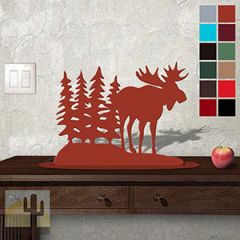 623035 - Tabletop Art - 20in x 16in - Moose Trees - Choose Color