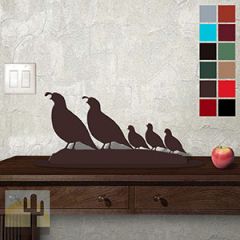 623055 - Tabletop Art - 19in x 10in - Quail Family - Choose Color