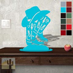 623406 - Tabletop Art - 12in x 18in - Boots Hat - Choose Color