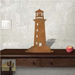 623418r - Tabletop Art - 10in x 18in - Lighthouse - Rust Patina