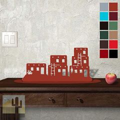 623457 - Tabletop Art - 24in x 10in - Pueblo Scene - Choose Color