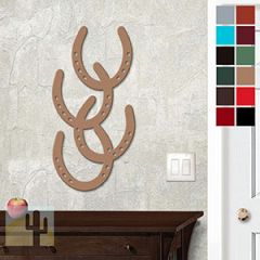 625411 - 18 or 24in Metal Wall Art - Horseshoes - Choose Color