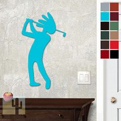 625414 - 18 or 24in Metal Wall Art - Kokopelli Golfer - Choose Color