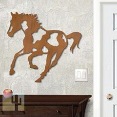 625416r - 18 or 24in Metal Wall Art - Paint Pony - Rust Patina