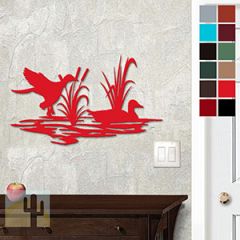 625454 - 18 or 24in Metal Wall Art - Duck Scene - Choose Color