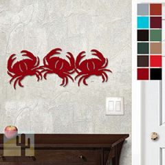 625456 - 18 or 24in Metal Wall Art - Three Crabs - Choose Color