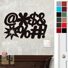 625458 - 18 or 24in Metal Wall Art - Swear Words - Choose Color