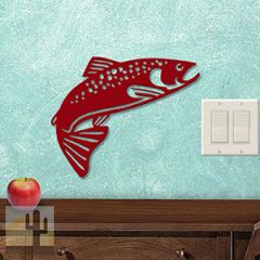 625473S - Trout Right 12-inch Metal Wall Art