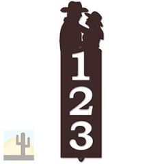 635083 - Cowboy Couple Cut Outs Three Digit Address Number Plaque