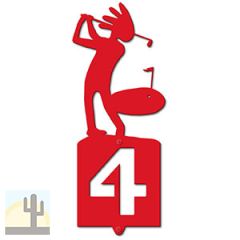 635371 - Golfing Kokopelli Cut Outs One Digit Address Number Plaque