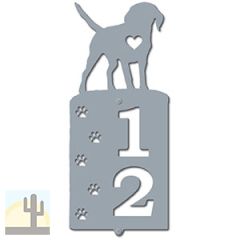 636152 - Beagle Cut Outs Two Digit Address Number Plaque