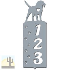 636153 - Beagle Cut Outs Three Digit Address Number Plaque
