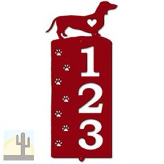 636183 - Dachshund Cut Outs Three Digit Address Number Plaque