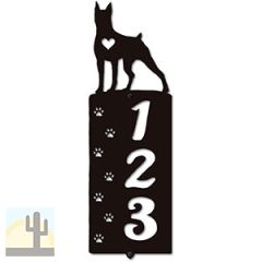 636193 - Doberman Cut Outs Three Digit Address Number Plaque