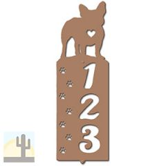 636213 - French Bulldog Cut Outs Three Digit Address Number Plaque