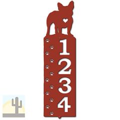 636214 - French Bulldog Cut Outs Four Digit Address Number Plaque