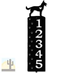 636225 - German Shepherd Cut Outs Five Digit Address Number Plaque